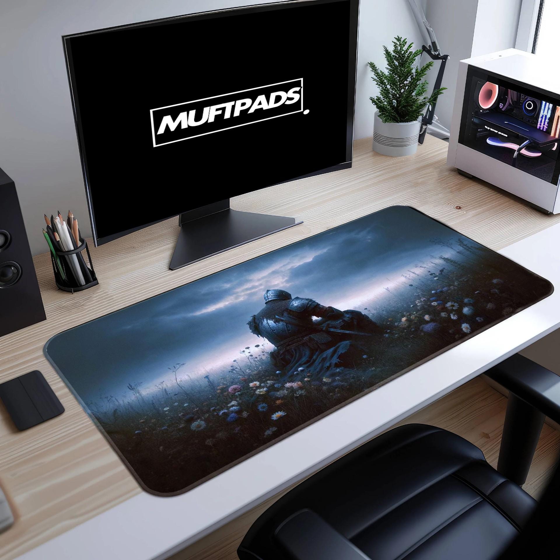 Knight Mouse Pad, medieval Fantasy, Castle, kingdom, Gaming Desk Mat, Lord Mouse Pad, MTG Playmat, Gaming Mouse Pad, Blue Pad, Ring