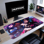 Jinx Arcane Mouse Pad – League of Legends Neon Graffiti Design, Gaming Desk Mat, LoL Streamer Gift