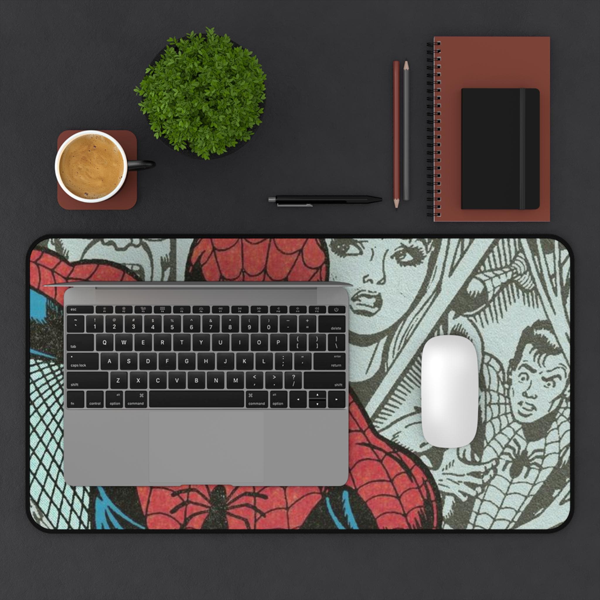 Spider-Man Cityscape Desk Mat - Dynamic Marvel Superhero Mouse Pad for Comic Fans