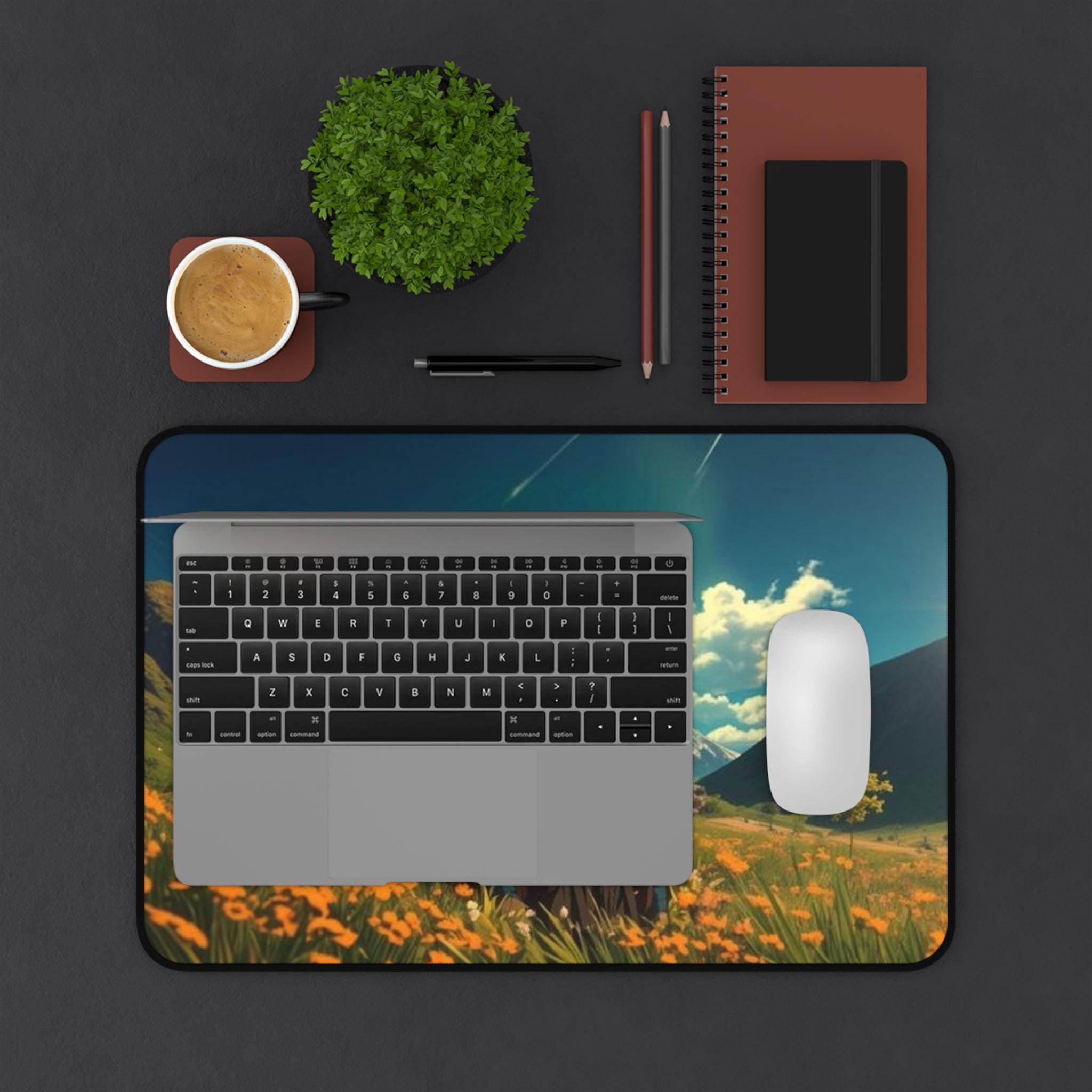 Berserk Landscape Desk Mat - Minimalist Anime Mouse Pad, Perfect for Fans of Dark Fantasy Manga
