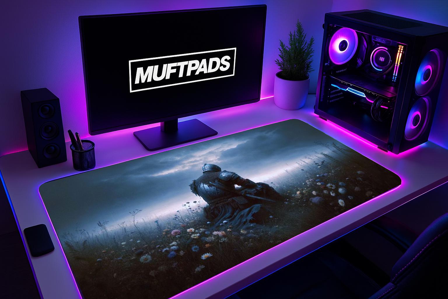 Knight Mouse Pad, medieval Fantasy, Castle, kingdom, Gaming Desk Mat, Lord Mouse Pad, MTG Playmat, Gaming Mouse Pad, Blue Pad, Ring