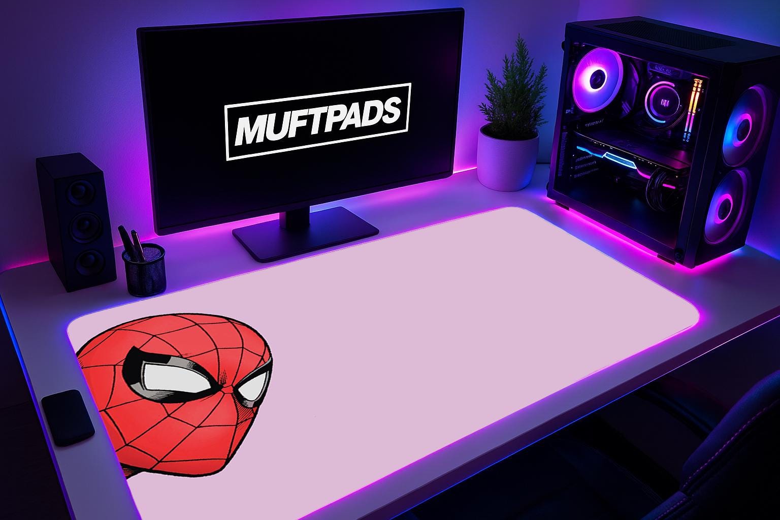 Spiderman Anime Desk Mat: Large Gamer Mouse Pad - MUFTPADS