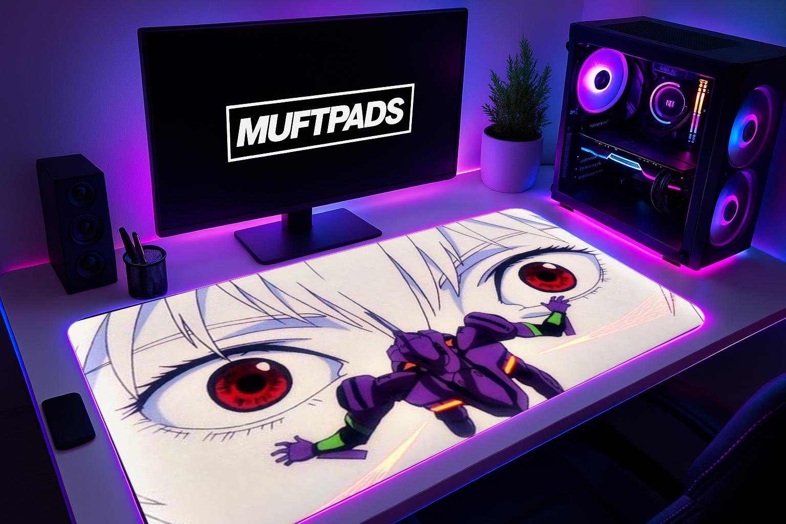 Evangelion Mecha Mouse Pad – EVA Units & Pilots Battle Scene, Anime Desk Mat, Ayanami Rei Gaming Gift, Otaku Decor - MUFTPADS