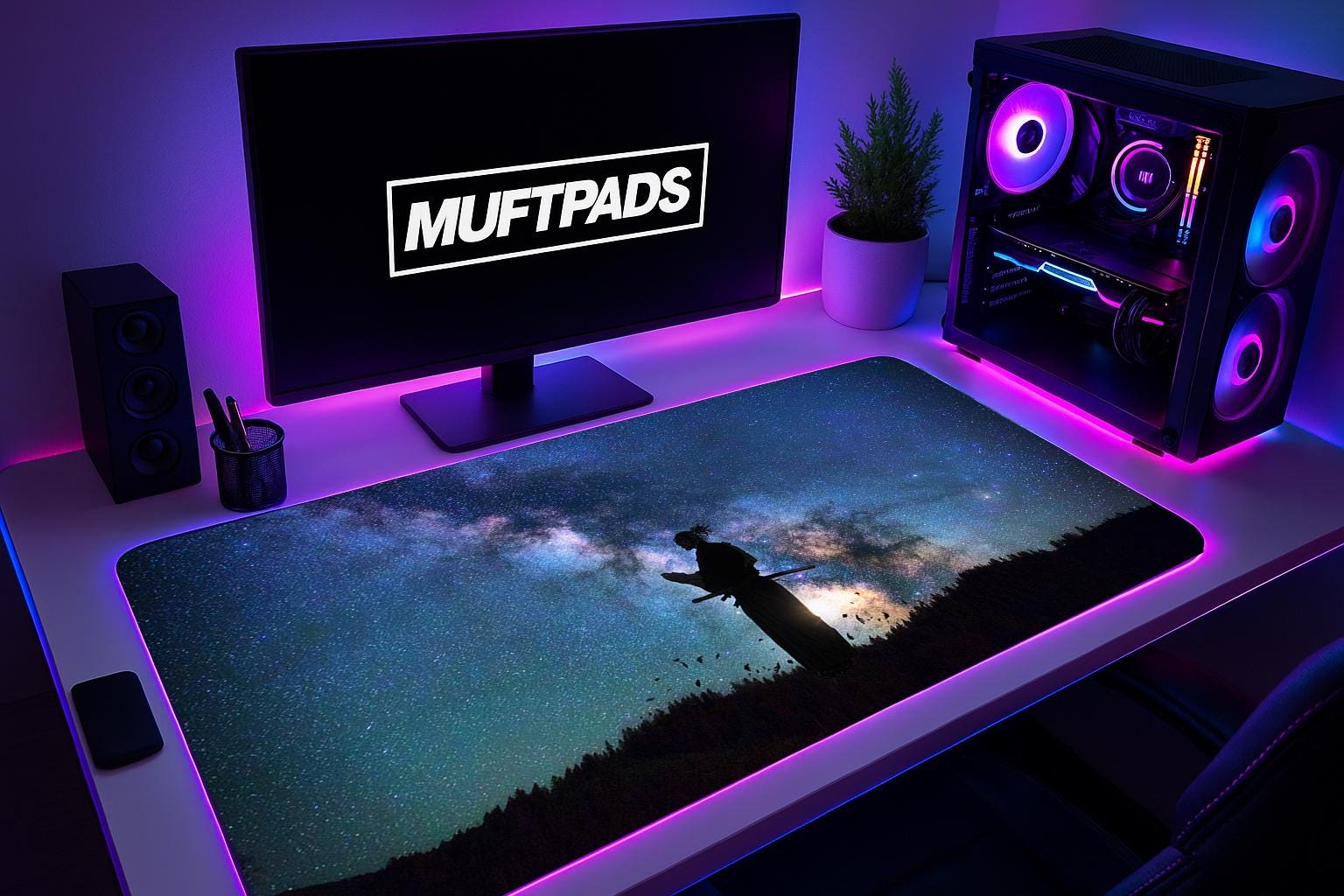 Vagabond Miyamoto Musashi Desk Mat: Galaxy Anime Gaming Mouse Pad - MUFTPADS