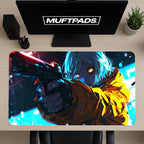 Cyberpunk Girl Mouse Pad: Surreal Android Art Desk Mat - MUFTPADS