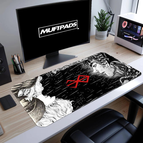 Berserk Guts and Griffith Desk Mat - Epic Manga Scene Mouse Pad, Ideal for Anime and Manga FansGift