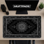 Persian Carpet Mouse Pad: Elegant Medallion Desk Mat - MUFTPADS