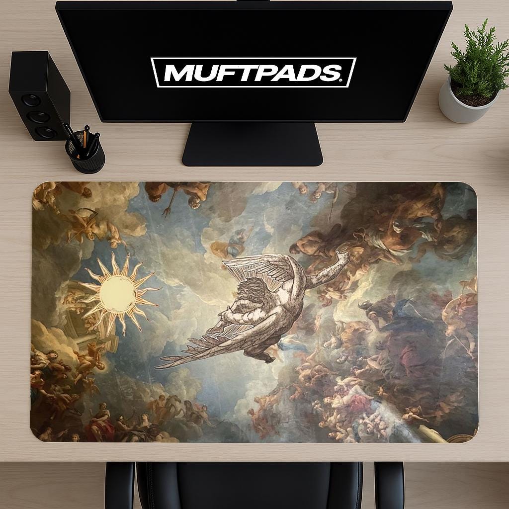 Desk Mat, Renaissance Painting, French Decor, French Art, Art Mousepad, Art Desk Mat, Boho Desk Mat, Greek Mythology, Hercules Art