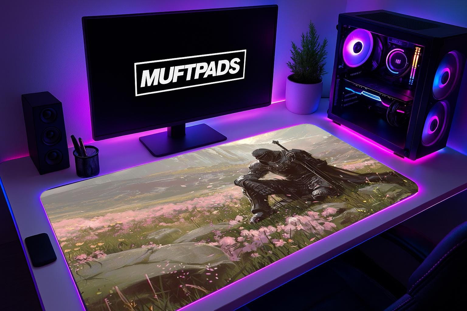 Dark Souls Knight Desk Mat - XL Gaming Mouse Pad - Video Game Decor for Gamers and Elden Ring Inspired