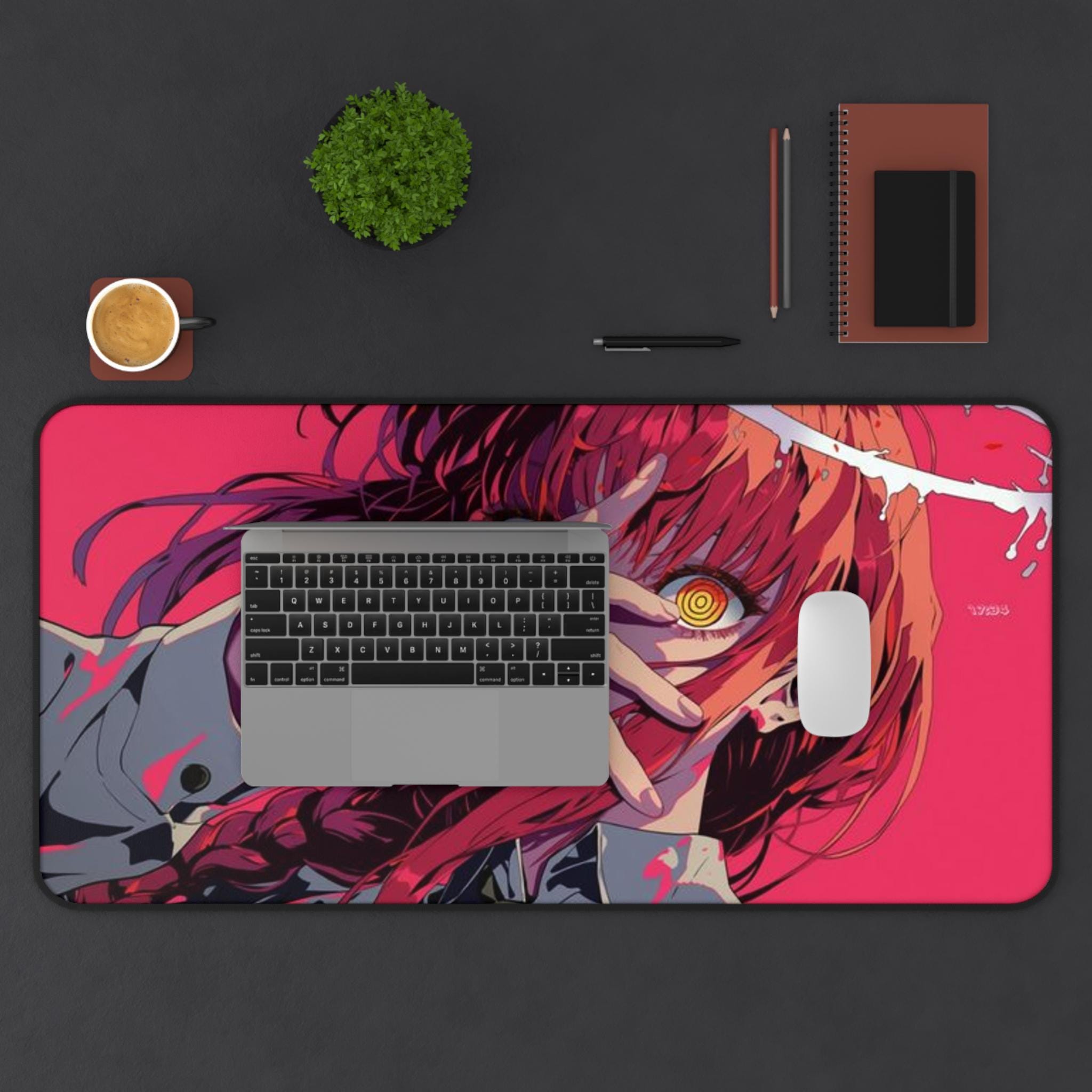 Makima Desk Mat Chainsaw Man makima Anime Mouse Pad Gift Anime Desk Mat makima csm Desk mat Manga deskmat for him chainsaw man gift for him - MUFTPADS