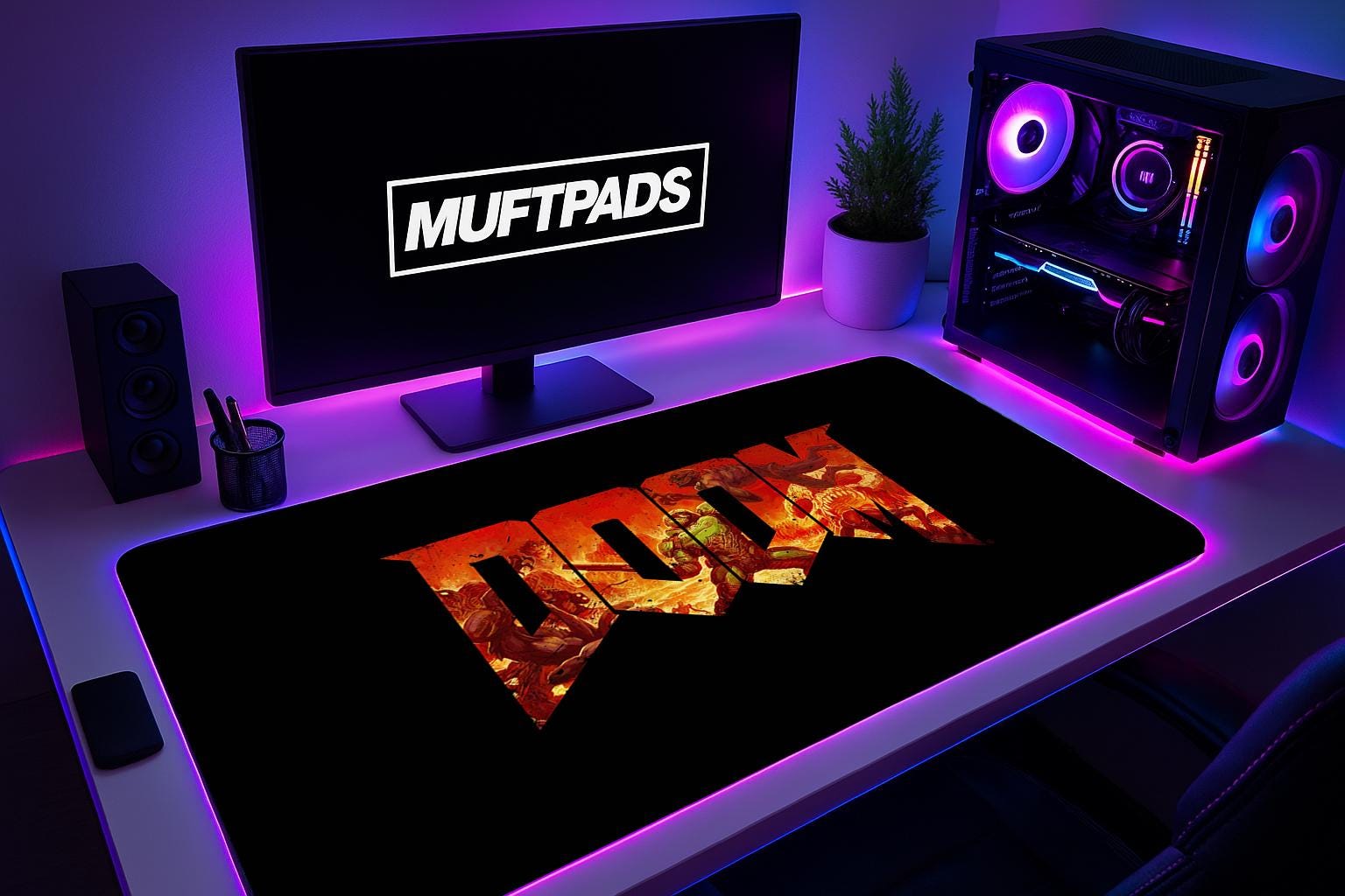 Doom Desk Mat Mouse Pad | Gaming Office Accessory | Unique Design for Gamers & Creatives | Customizable Sizes Available