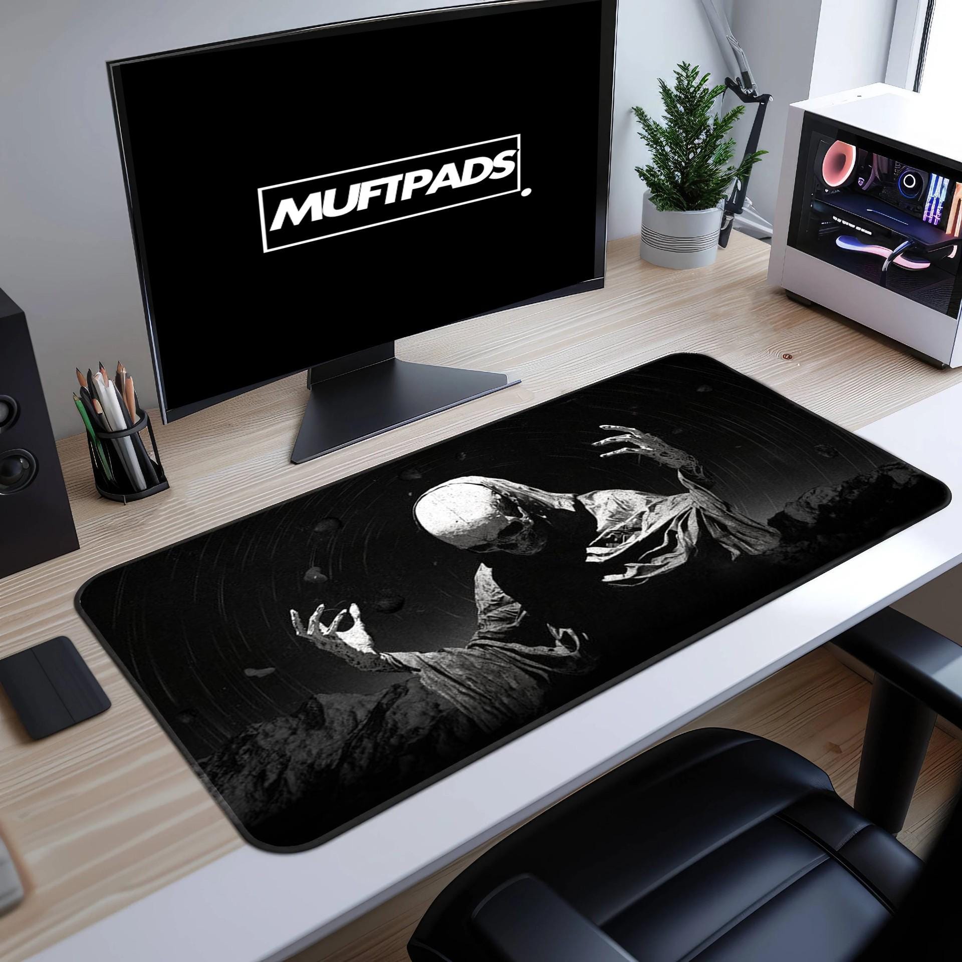 Skeleton Mousepad | Skeleton  Deksmat | Dark Theme Mousepad | Dark Skeleton Deskmat | Extra large deskmat