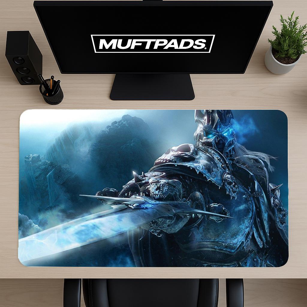 Lich King Desk Mat: World of Warcraft Gaming Decor - MUFTPADS