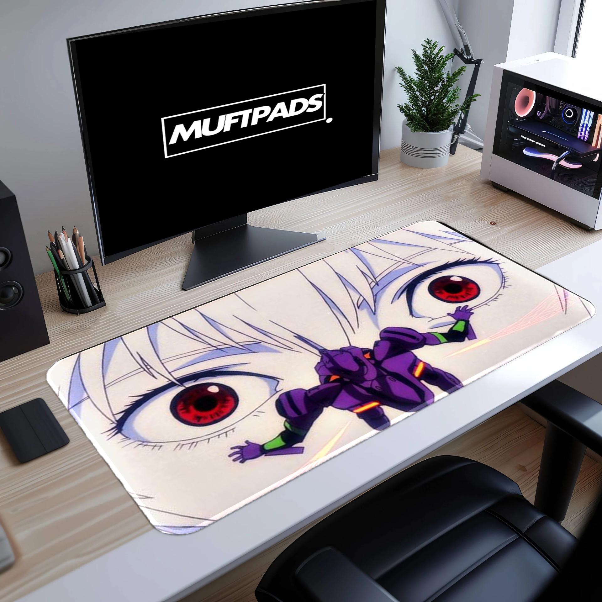 Evangelion Mecha Mouse Pad – EVA Units & Pilots Battle Scene, Anime Desk Mat, Ayanami Rei Gaming Gift, Otaku Decor - MUFTPADS