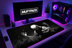 Skeleton Desk Mat: Extra Large Dark Theme Mousepad - MUFTPADS