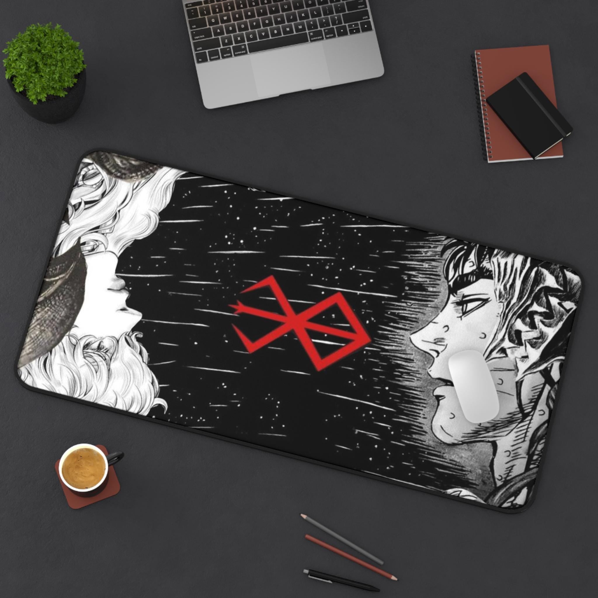 Berserk Guts and Griffith Desk Mat - Epic Manga Scene Mouse Pad, Ideal for Anime and Manga FansGift