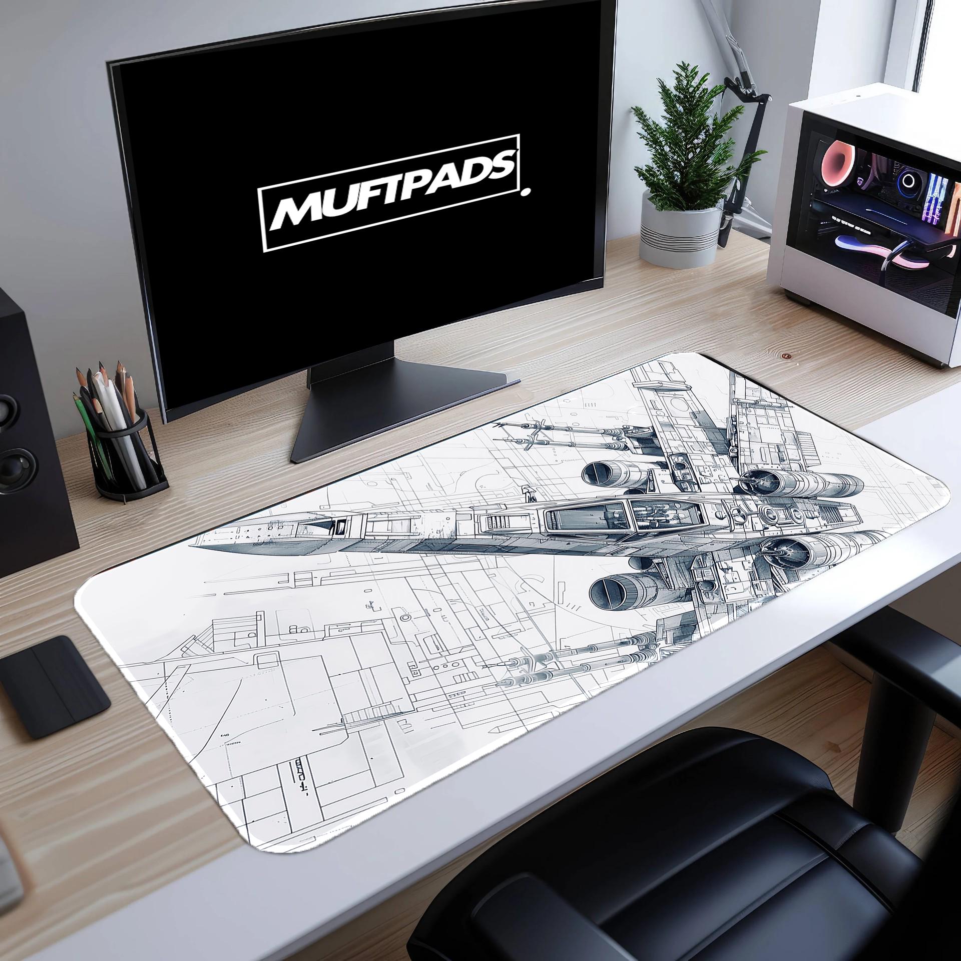 X-Wing Mouse Pad: Star Wars Rebel vs Empire Gaming Desk Mat - MUFTPADS