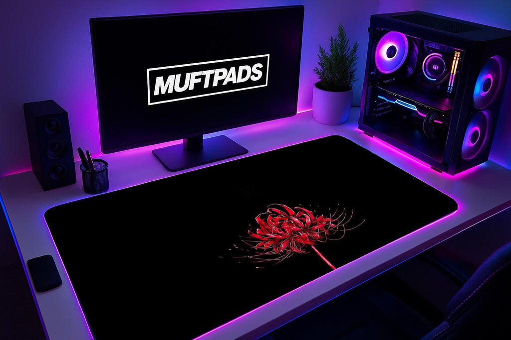 Red Spider Lily Mousepad - Tokyo Ghoul Mystical Floral Design - Perfect for Gaming, Workstations & Anime Gift