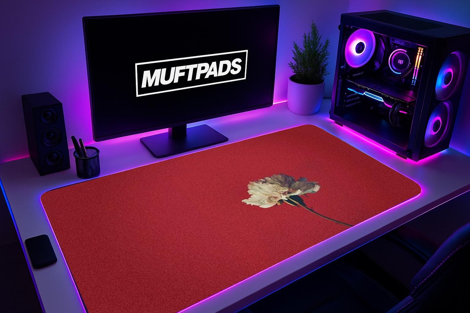 Vintage Cottagecore Floral Mouse Pad, Aesthetic Design for Office and Home, Unique Flower Mousepad for Computer Desk, Flower Mouse Pad - MUFTPADS