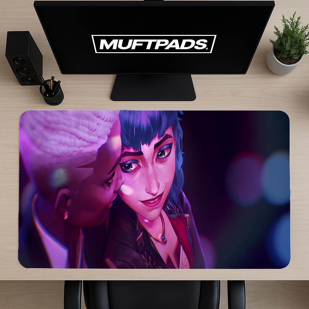 Arcane Jinx & Ekko Desk Mat: XL Gaming Mousepad - MUFTPADS