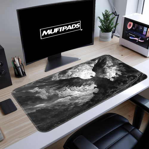 Angel Wings Gaming Mousepad – Icarus Desk Mat with Unique Anime Design, Office Mousepad for Gamers, Vibrant Angel Ornament-Inspired Art