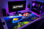 Mario Galaxy Mouse Pad – Super Mario Nintendo Space with Luma Star, Gaming Desk Mat - MUFTPADS