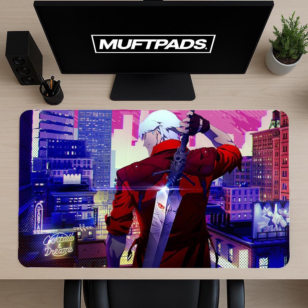 DMC Devil May Cry Mouse Pad • Dante Mouse Pad • Gaming Mouse Pad • Customized Mouse Pad • Game • Anime • Desk Mat
