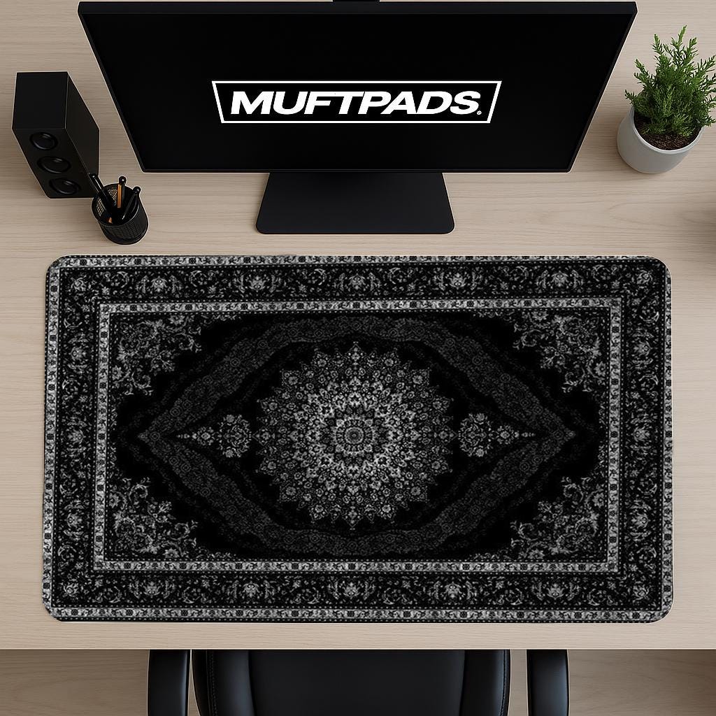 Luxury Persian Carpet Mouse Pad - Elegant Medallion Desk Mat, Vintage Office Decor, Classic Rug Style Gaming Gift