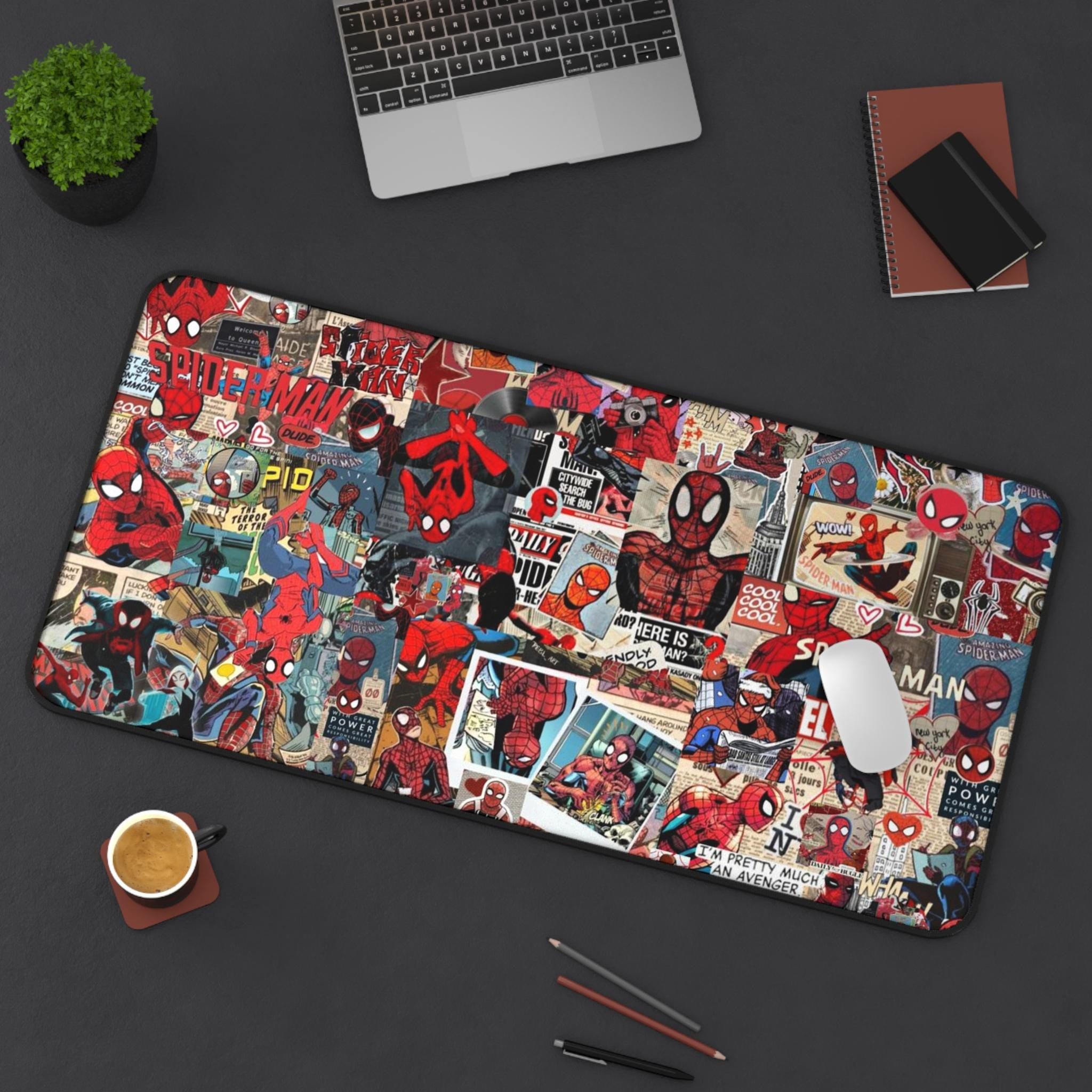 Spiderman Desk Mat, Gaming Desk Mat, Large Mouse Pad, XL Mousepad, Cute Gaming Desk Pad, Gift For Boyfriend, Gift For Dad, Keyboard Mat