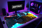 Cyberpunk Girl Mouse Pad: Surreal Android Art Desk Mat - MUFTPADS