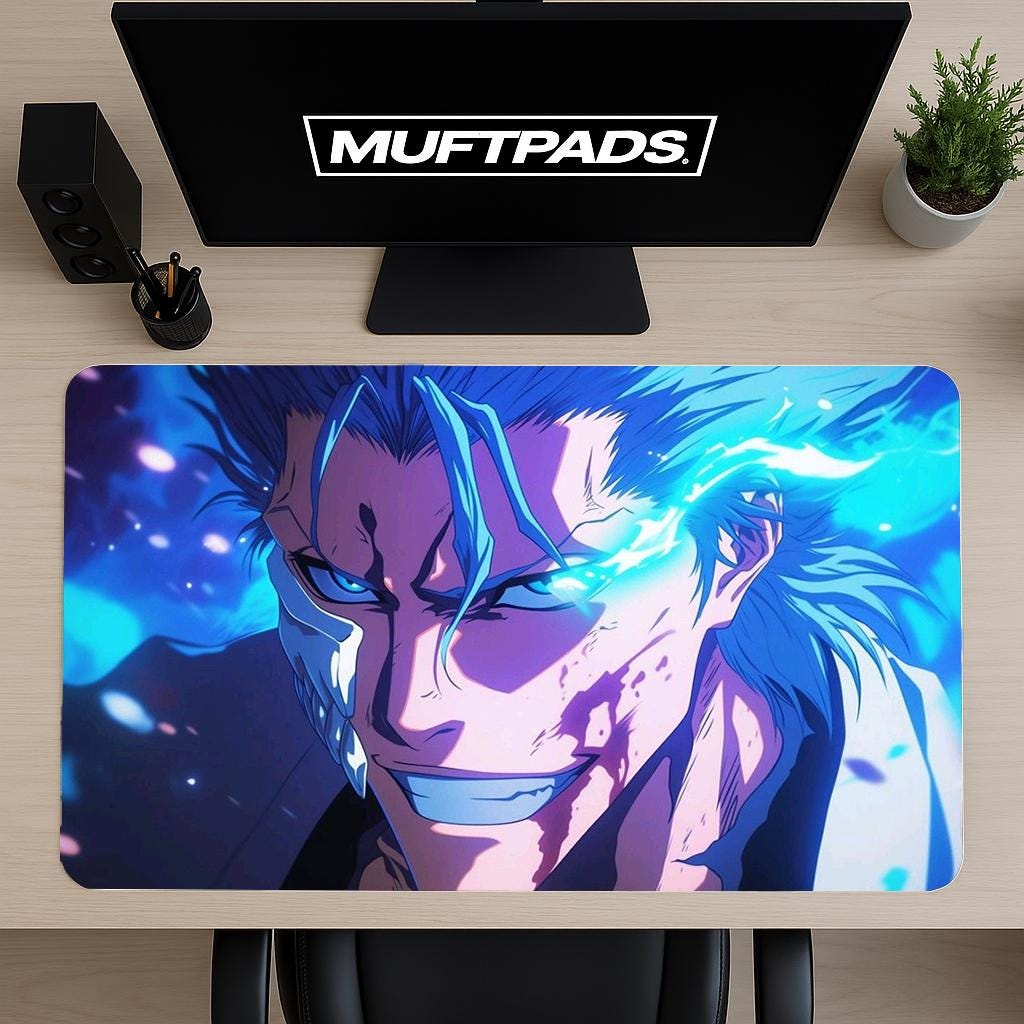 Skull Desk Mat Gaming Mouse Pad Anime Geek Desk Mat Gift for Gamer Anime Lover XL Mousepad Anime Desk Mat Ichigo Mousepad
