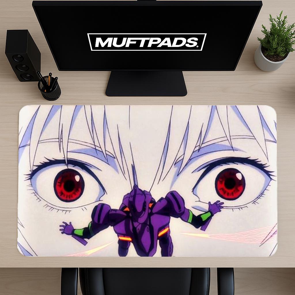 Evangelion Mecha Mouse Pad – EVA Units & Pilots Battle Scene, Anime Desk Mat, Ayanami Rei Gaming Gift, Otaku Decor - MUFTPADS