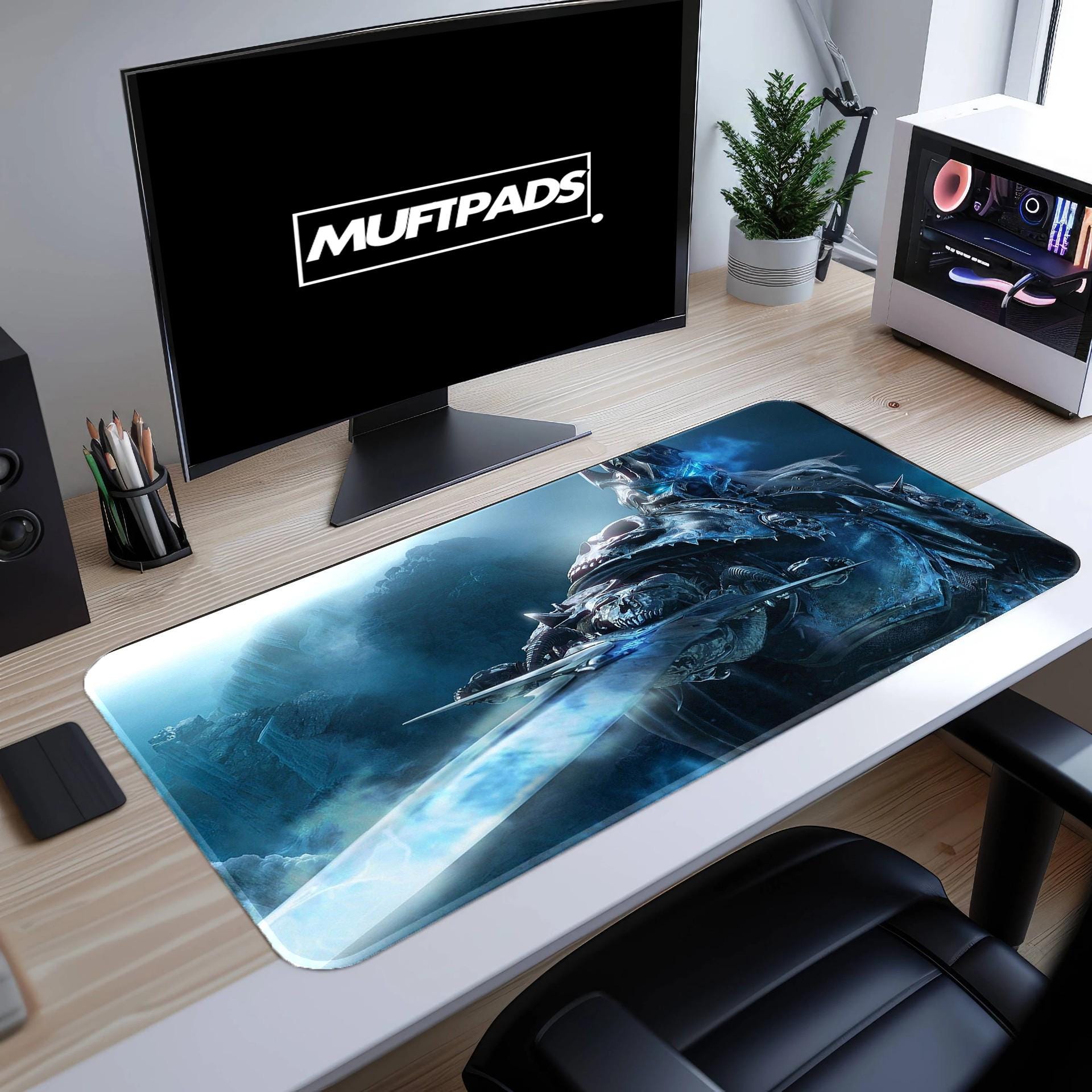 Lich King Desk Mat: World of Warcraft Gaming Decor - MUFTPADS