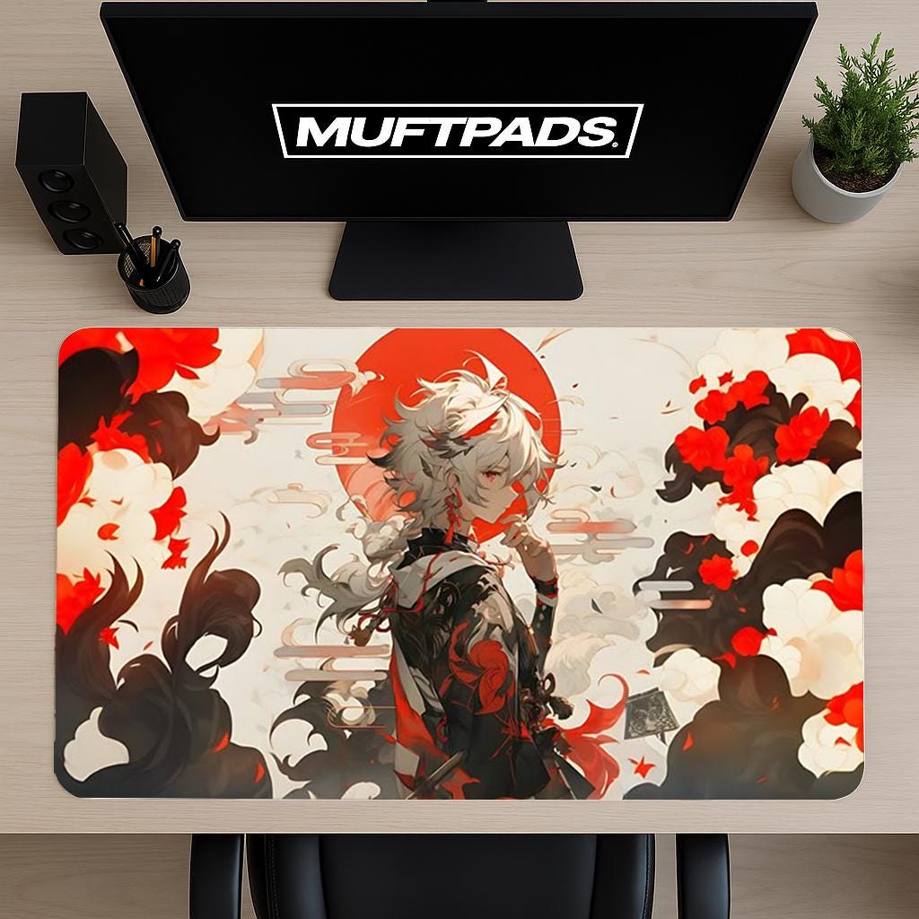 Genshin Impact Kazuha Mouse Pad, Gaming Mouse Pad, Desk Mat, Customize Mouse Pad, Game Mouse Pad