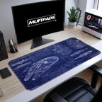 Millennium Falcon Mouse Pad: Star Wars Blueprint Desk Mat - MUFTPADS