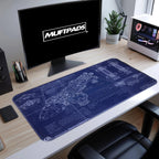 Eagle Transporter Mouse Pad: Sci-Fi Blueprint Desk Mat - MUFTPADS