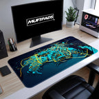 Cyberpunk City Mouse Pad: Neon Futuristic Gaming Desk Mat - MUFTPADS