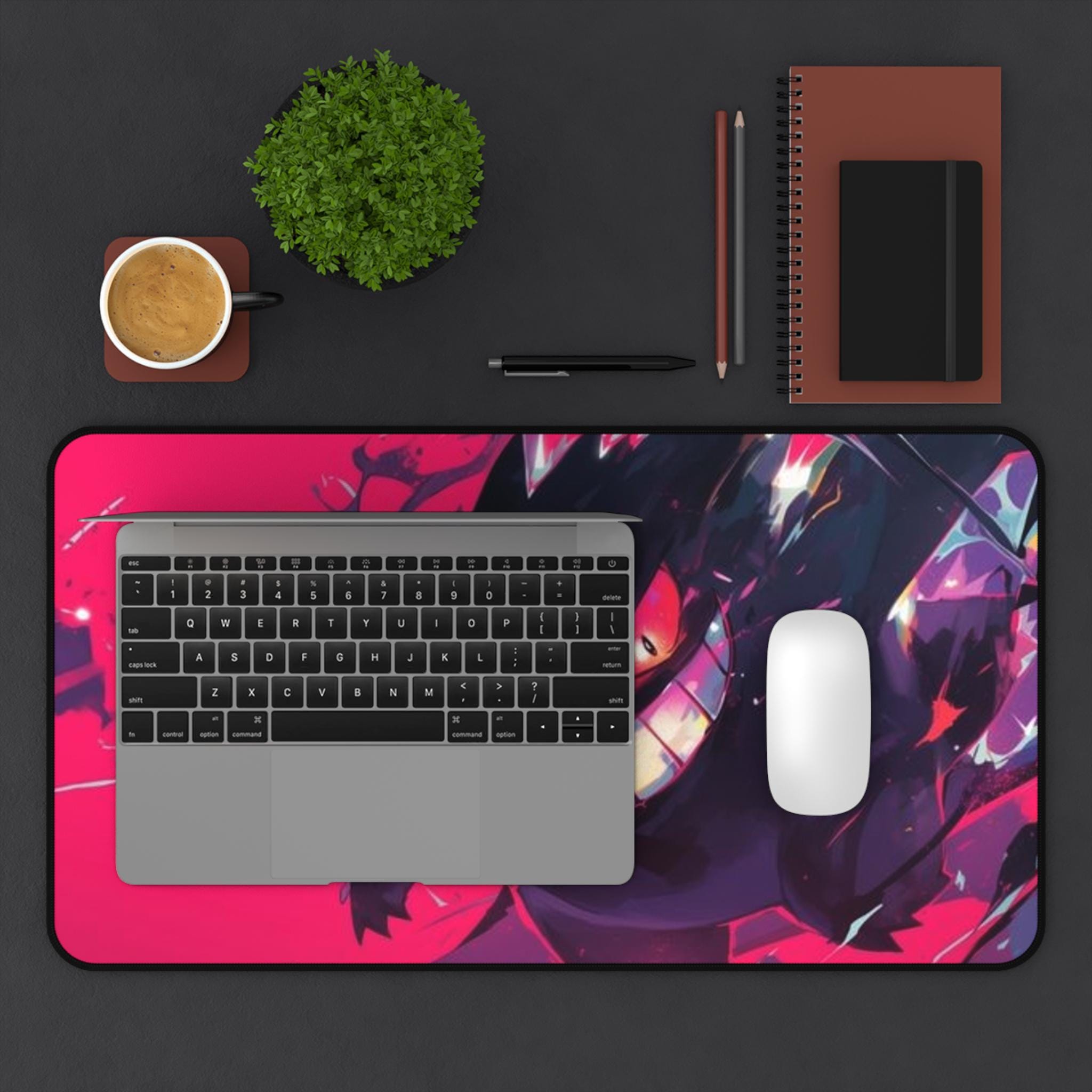 Gngar Haunting Grin Desk Mat - Essential Gaming Accessory for Fans, Spooky and Vibrant DesignMat - MUFTPADS