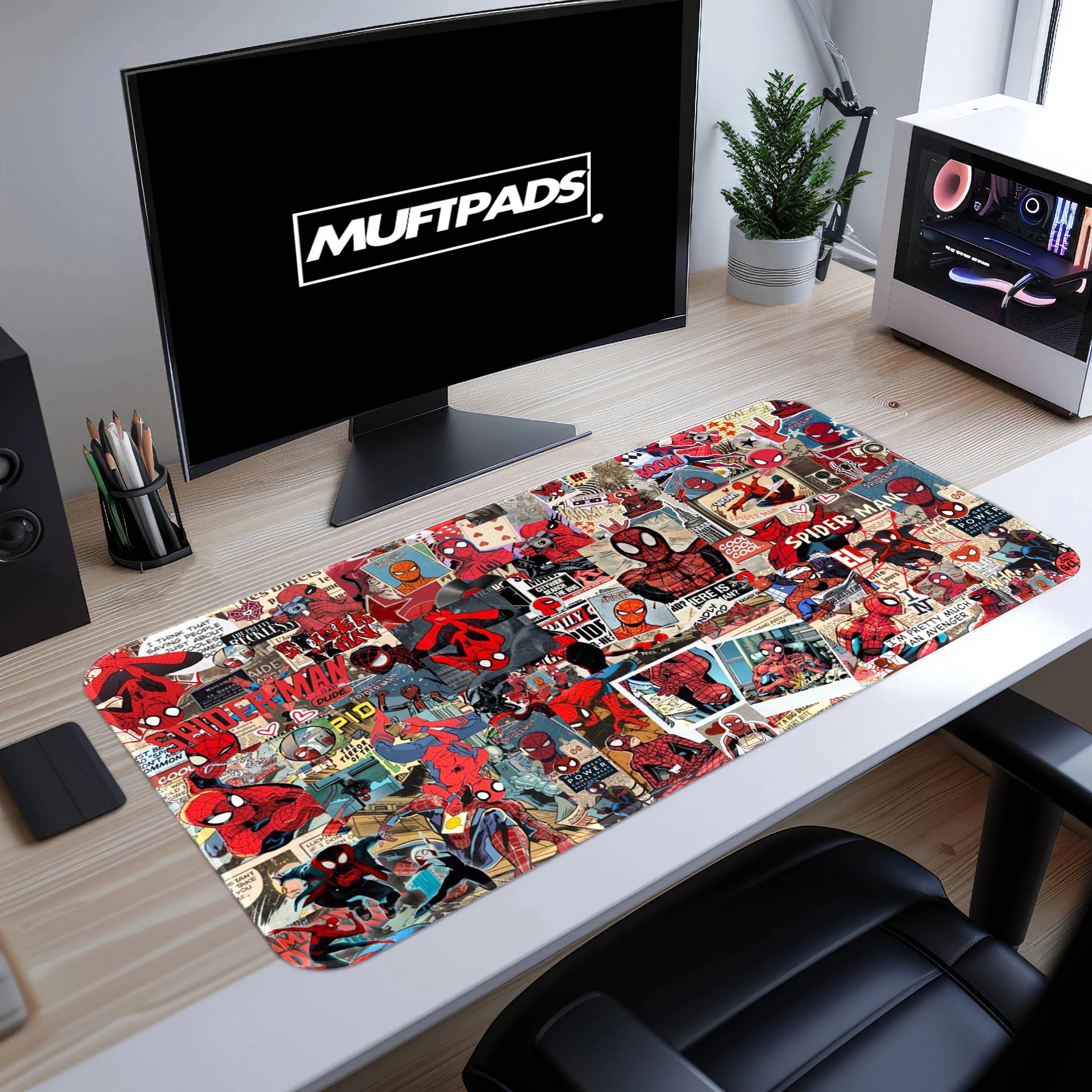 Spiderman Desk Mat, Gaming Desk Mat, Large Mouse Pad, XL Mousepad, Cute Gaming Desk Pad, Gift For Boyfriend, Gift For Dad, Keyboard Mat