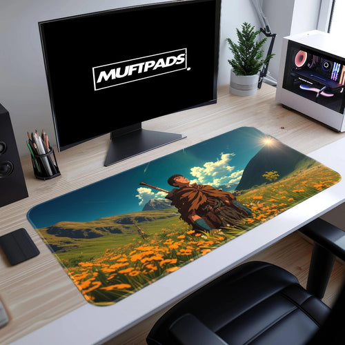 Berserk Landscape Desk Mat - Minimalist Anime Mouse Pad, Perfect for Fans of Dark Fantasy Manga