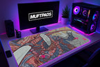 Oni Desk Mat, Mouse Pad - Large Waterproof Gaming Mousepad, Smooth Surface, Non-Slip Base for Office & Home Use
