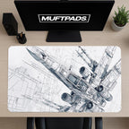 X-Wing Mouse Pad: Star Wars Rebel vs Empire Gaming Desk Mat - MUFTPADS