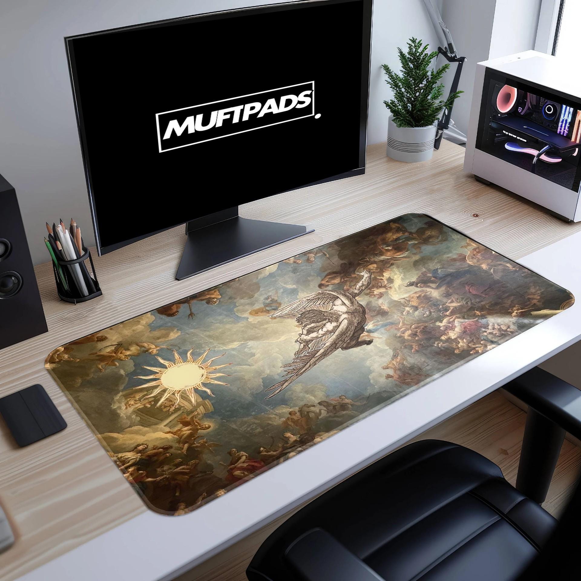 Desk Mat, Renaissance Painting, French Decor, French Art, Art Mousepad, Art Desk Mat, Boho Desk Mat, Greek Mythology, Hercules Art