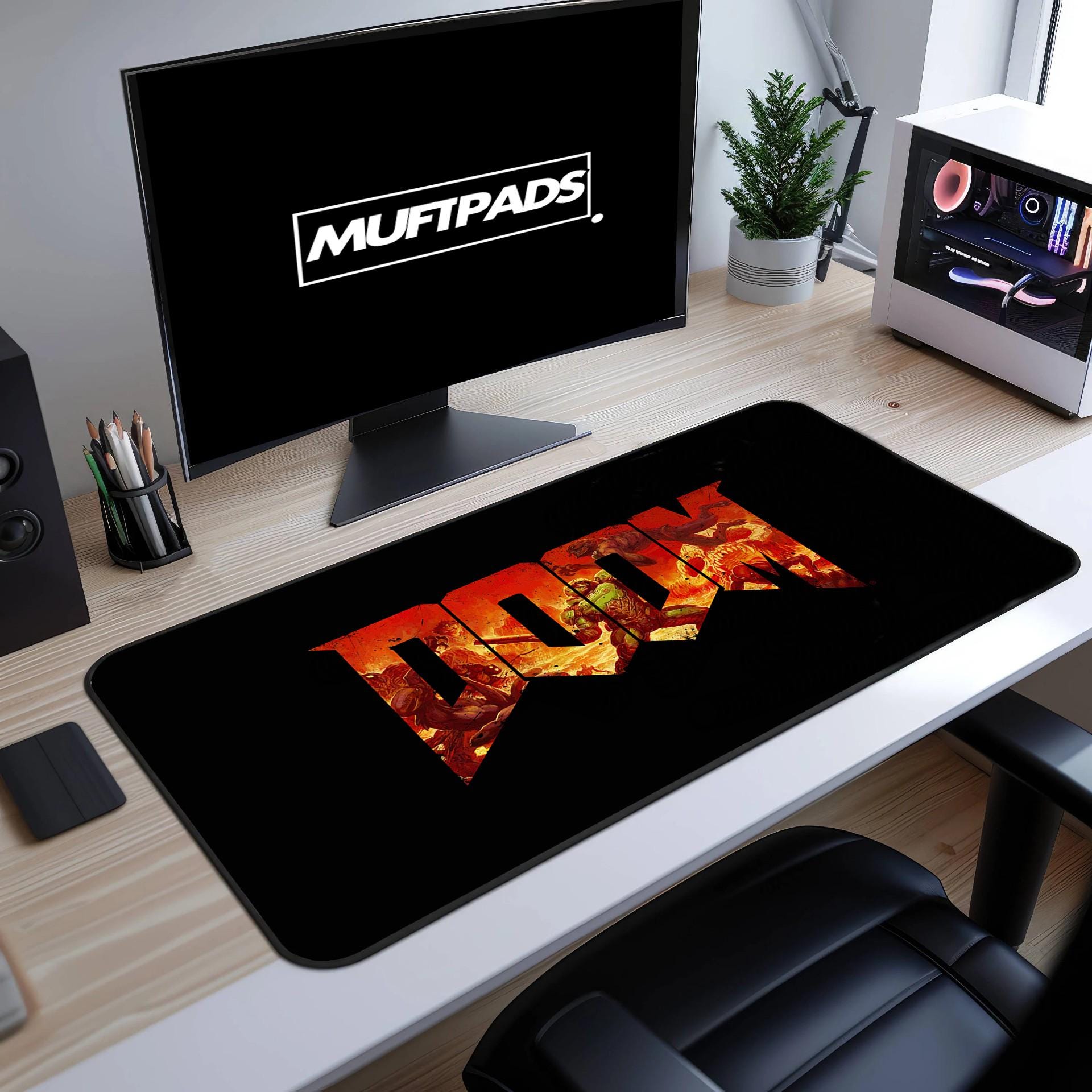 Doom Desk Mat Mouse Pad | Gaming Office Accessory | Unique Design for Gamers & Creatives | Customizable Sizes Available