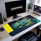 Cyberpunk 2077 Night City Map Mouse Pad – Futuristic Gaming Desk Mat, Cyber City Layout Print, Gamer Gift, Neon Decor