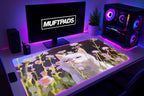 Kawaii Cat with Flowers Mouse Pad , Cat Drawing, Different sizes Printing, Gaming Mouse Pad, Customized Mouse Pad, Game, Anime, Desk Mat