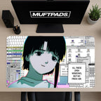 Serial Experiments Lain Desk Mat Anime Mousepad Gift for Anime Lovers Lain Mousepad Japanese Anime Desk Mat Cyberpunk Anime Mousepad