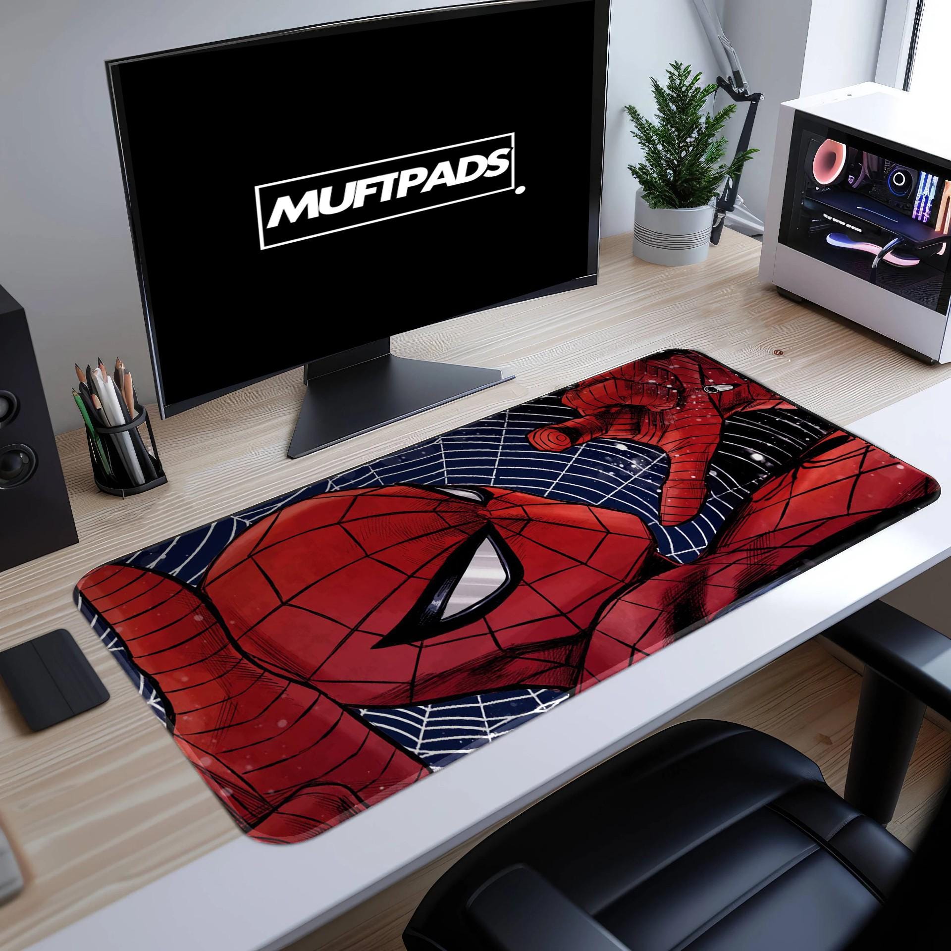 Spiderman Desk Mat, Large Mouse Pad, XL Mousepad, Gaming Desk Mat, Cute Gaming Desk Pad, Gift For Boyfriend, Gift For Dad, Keyboard Mat