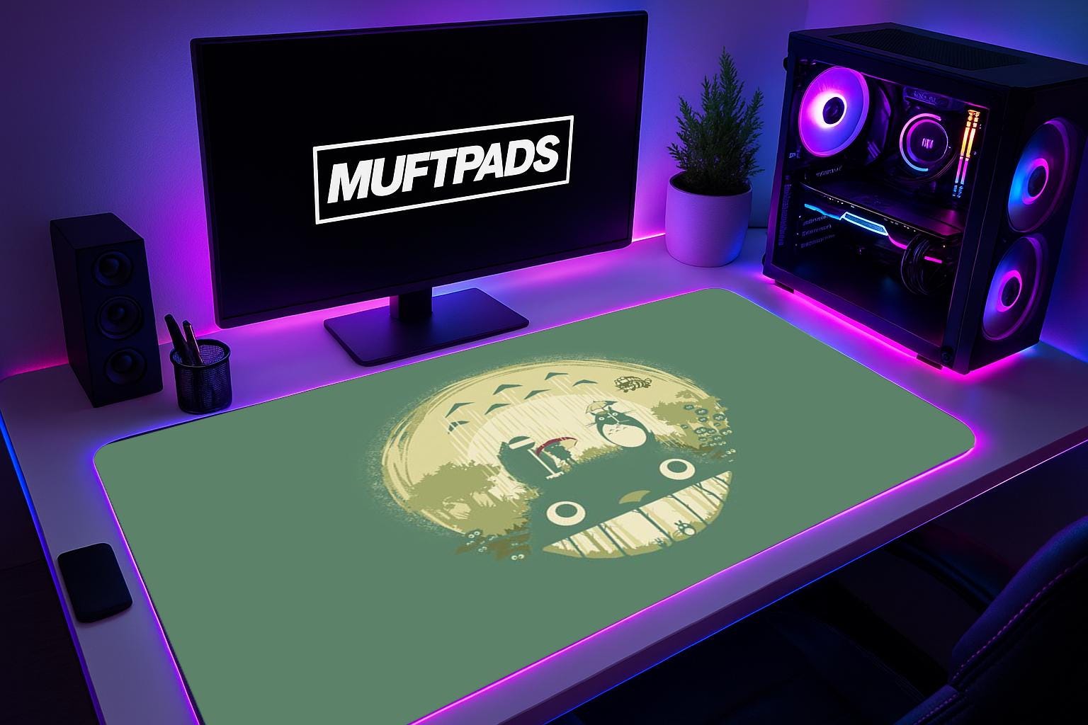 Totoro Desk Mat: Anime My Neighbor Totoro Kawaii Mouse Pad - MUFTPADS