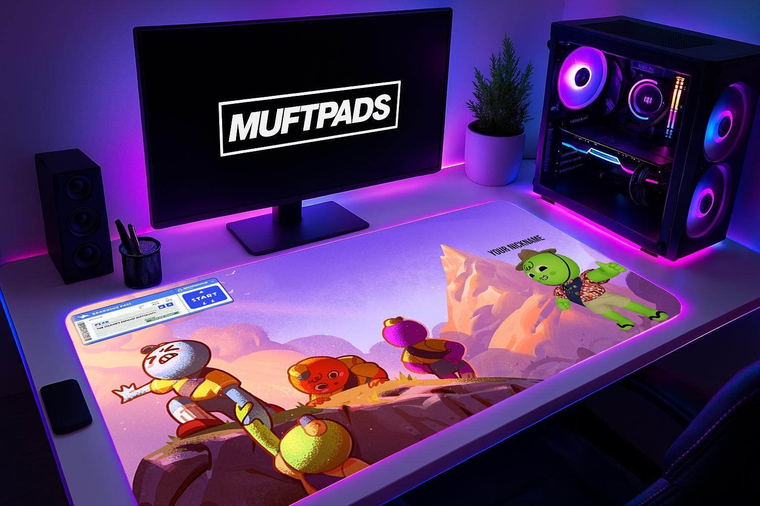 Customizable PEAK Mousepad Desk Mat Gamer Tag - MUFTPADS